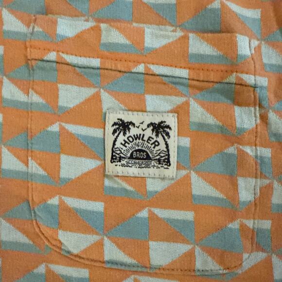 Howler Bros. Jacquard Mens M Pocket Tee With Logo Graphic Short Sleeve Aztec - Picture 4 of 7